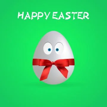 Simple Happy Easter Egg Poster Stock Illustration