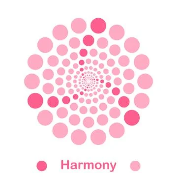 Simple harmony spiral logo conception Stock Illustration