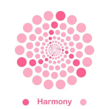 Simple harmony spiral logo conception Stock Illustration