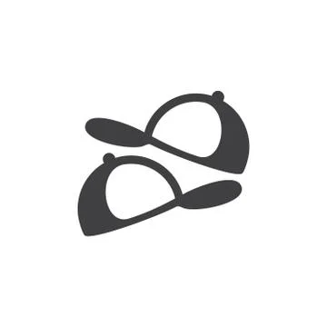 Simple hat symbol decoration vector Illustrazione stock