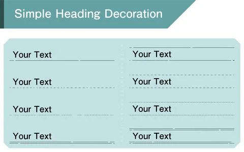 Simple heading decoration line, transparent background on light blue background 스톡 일러스트