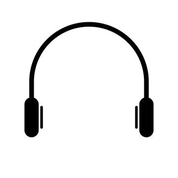 Simple headphone icon. Earphone. Vector. Stock Illustration