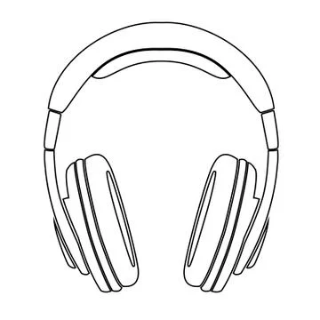 Simple headphones Stock Illustration