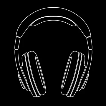 Simple headphones Stock Illustration