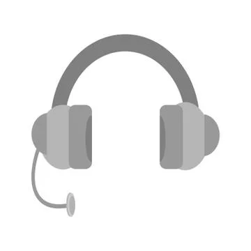Simple Headset Device Stock Illustration
