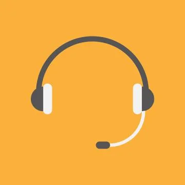 Simple Headset Icon Stock Illustration