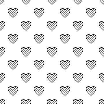Simple heart pattern seamless Stock Illustration