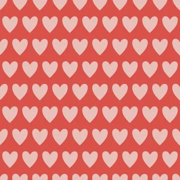 Simple heart seamless pattern. Valentine's day with colorful hearts. Endles.. Stock Illustration