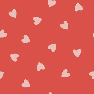 Simple heart seamless pattern. Valentine's day with colorful hearts. Endles.. Stock Illustration