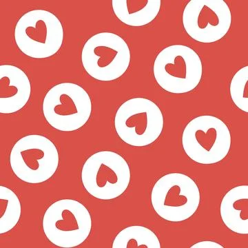 Simple heart seamless pattern. Valentine's day with colorful hearts. Endles.. Stock Illustration