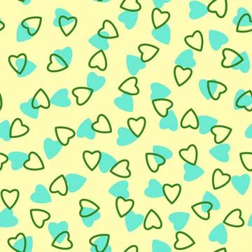Simple heart seamless pattern,endless chaotic texture made of tiny heart silh Stock Illustration