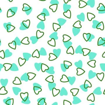 Simple heart seamless pattern,endless chaotic texture made of tiny heart silh Stock Illustration