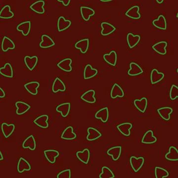 Simple heart seamless pattern,endless chaotic texture made of tiny heart silh Stock Illustration