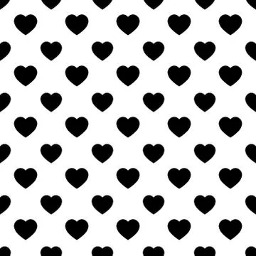 Simple heart shape seamless pattern in diagonal arrangement. Love and romantic イラスト素材