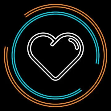 Simple Hearth Thin Line Vector Icon Ilustración de archivo