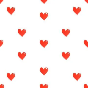 Simple Hearts Seamless Pattern Simple seamless hearts motif pattern design... Stock Photos