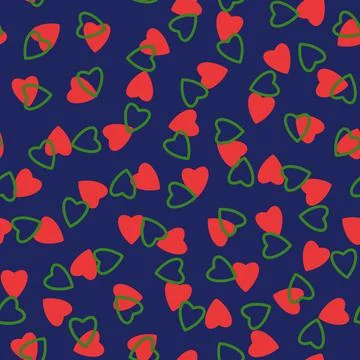 Simple hearts seamless pattern,endless chaotic texture made of tiny heart sil Stock Illustration