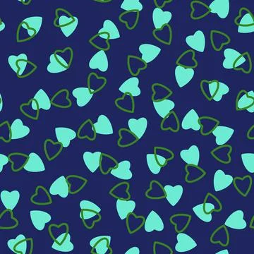 Simple hearts seamless pattern,endless chaotic texture made of tiny heart sil Stock Illustration