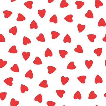 Simple hearts seamless pattern,endless chaotic texture made of tiny heart sil Stock Illustration