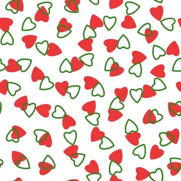 Simple hearts seamless pattern,endless chaotic texture made of tiny heart sil イラスト素材