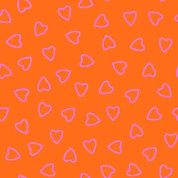 Simple hearts seamless pattern,endless chaotic texture made of tiny heart sil Stock Illustration