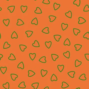 Simple hearts seamless pattern,endless chaotic texture made of tiny heart sil Stock Illustration