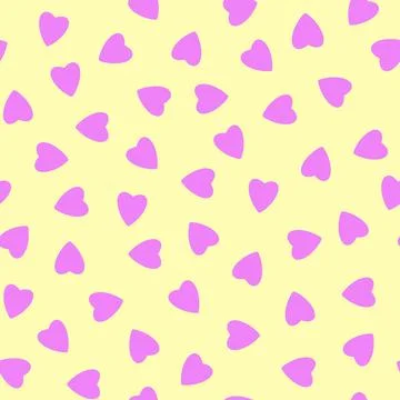 Simple hearts seamless pattern,endless chaotic texture made of tiny heart sil Stock Illustration