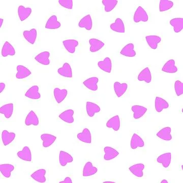 Simple hearts seamless pattern,endless chaotic texture made of tiny heart sil Stock Illustration