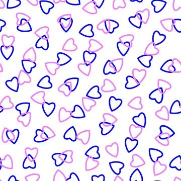 Simple hearts seamless pattern,endless chaotic texture made of tiny heart sil Stock Illustration