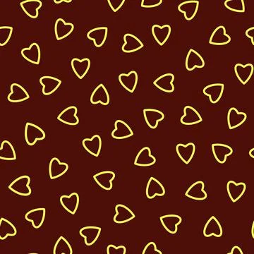 Simple hearts seamless pattern,endless chaotic texture made tiny heart silhou Stock Illustration
