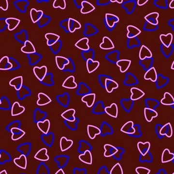 Simple hearts seamless pattern,endless chaotic texture made tiny heart silhou Illustrazione stock