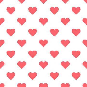 Simple hearts seamless vector pattern. Ornament can be used for gift wrapping イラスト素材