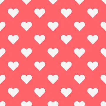 Simple hearts seamless vector pattern. Valentines day background. Ornament ca Illustrazione stock