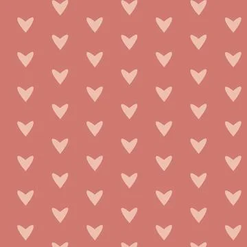 Simple hearts seamless vector pattern. Valentines day background. Stock Illustration