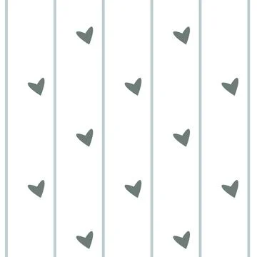 Simple hearts seamless vector pattern. Valentines day background. Illustrazione stock