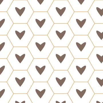 Simple hearts seamless vector pattern. Valentines day background. Stock Illustration
