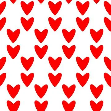 Simple hearts seamless vector pattern. Valentines, christmas day red hearts Stock Illustration