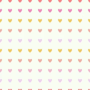 Simple hearts seamless vector pattern Illustrazione stock