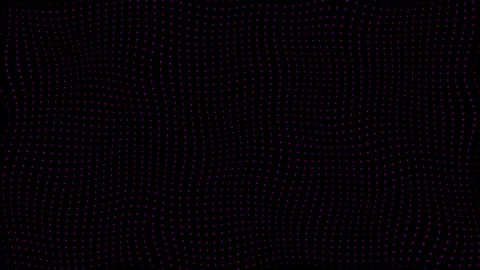 Simple hi-tech wiggly movement Pink circular dots on black background Stock Footage 296055400