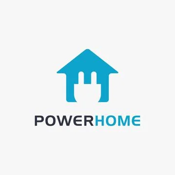 Simple home and electrical logo icon vector template on white background Stock Illustration