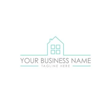 Simple home emblem Stock Illustration