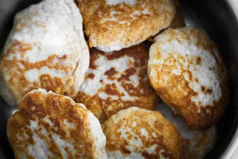 Simple home-made cutlets Stock Photos