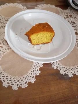 "Simple Homemade Cake Slice" Stock Photos