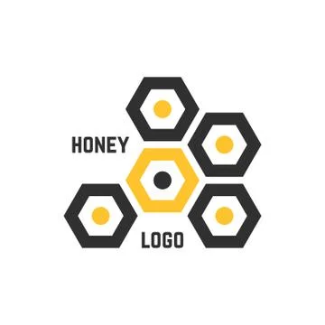 Simple honeycomb abstract logotype Stock Illustration