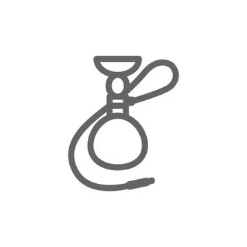 Simple hookah line icon. Symbol and sign illustration design. Isolated on white Stock Illustration