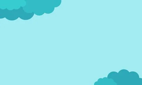 Simple horizontal background with Blue Sky and Clouds at the top and bottom o Stock Illustration