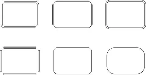 Simple horizontal frame set vector Stock Illustration