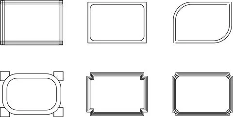 Simple horizontal frame set vector Stock Illustration