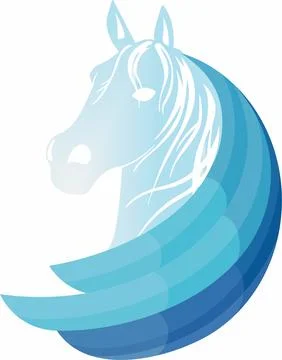 Simple horse logo Stock Illustration