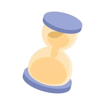 Simple hourglass isolated on white background Stock Illustration